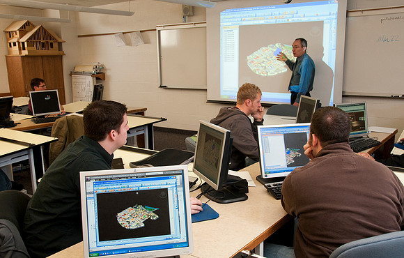 Architecture Construction class taught by Patrick Huish. Students use an advance computer program to help render 3D Architectual drawings.