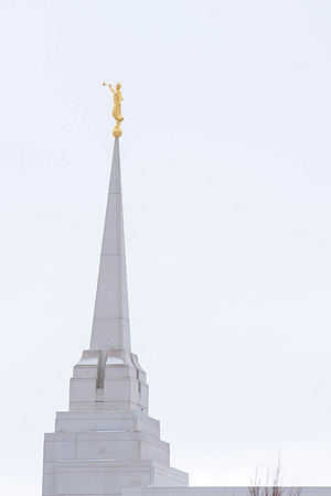 A view of the Rexburg temple from campus.