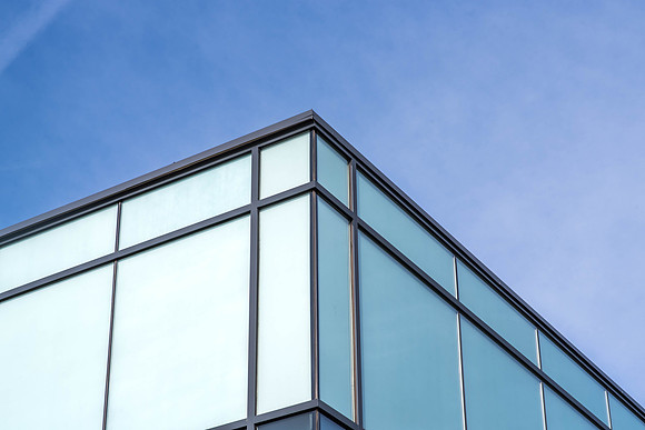 A detail shot of the beautiful STC building.