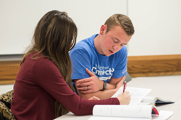 Students attend the Russian Lab to practice the Russian language. 2018