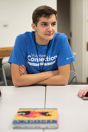 Students attend the Russian Lab to practice the Russian language. 2018