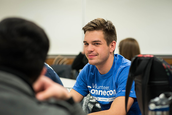 Students attend the Russian Lab to practice the Russian language. 2018