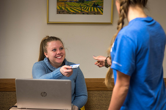 Students attend the Russian Lab to practice the Russian language. 2018