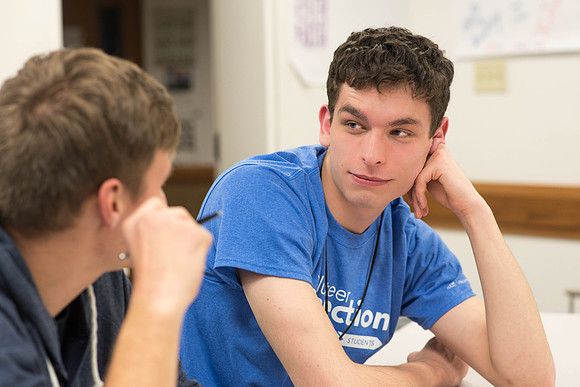 Students attend the Russian Lab to practice the Russian language. 2018