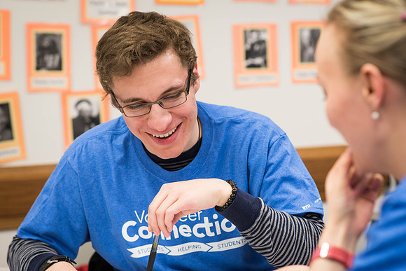 Students attend the Russian Lab to practice the Russian language. 2018