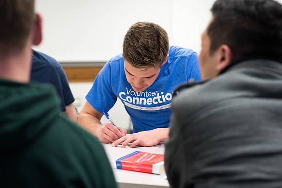 Students attend the Russian Lab to practice the Russian language. 2018