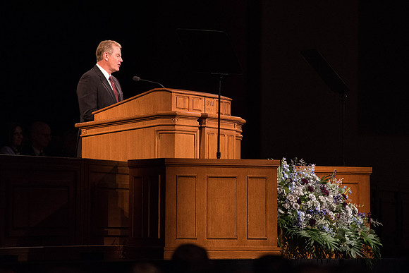 Elder Stevenson speaks at Devotional. 2018