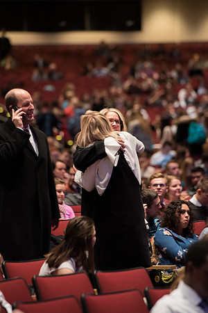 BYU-Idaho Devotional. Students waiting for the Devotional to start. Jan 2018