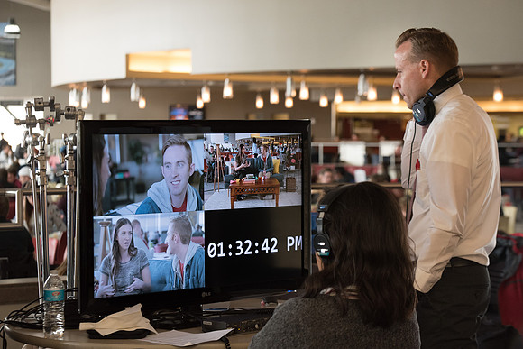 BYU-Idaho Students talking about their experience in BYU-Idaho while being filmed for the Ready Campaign. BYU-Idaho video production crew. Jan 2018