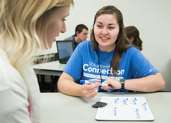 BYU-Idaho Spanish Conversation Lab Volunteers and Students practicing. Jan 2018