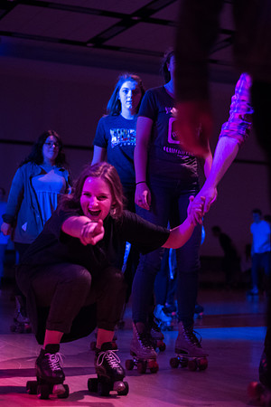 BYU-Idaho Activities. Students having fun doing rollerskating. Winter Semester. Jan 2018