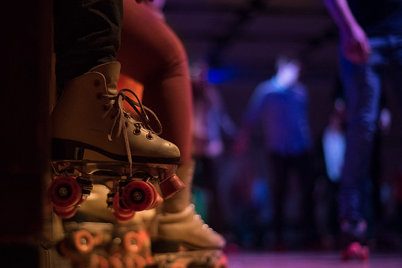 BYU-Idaho Activities. Students having fun doing rollerskating. Winter Semester. Jan 2018