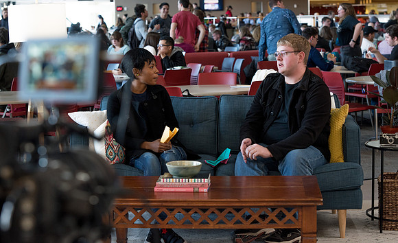 Stephanie Osakue and Jess Duff participate in the Conversation Couch for Ready video.