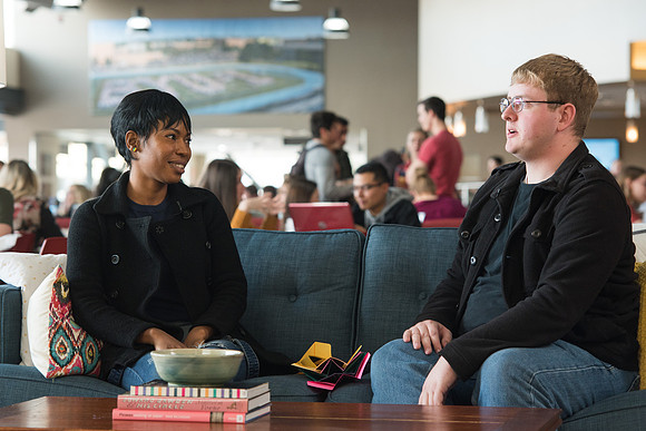 Stephanie Osakue and Jess Duff participate in the Conversation Couch for Ready video.