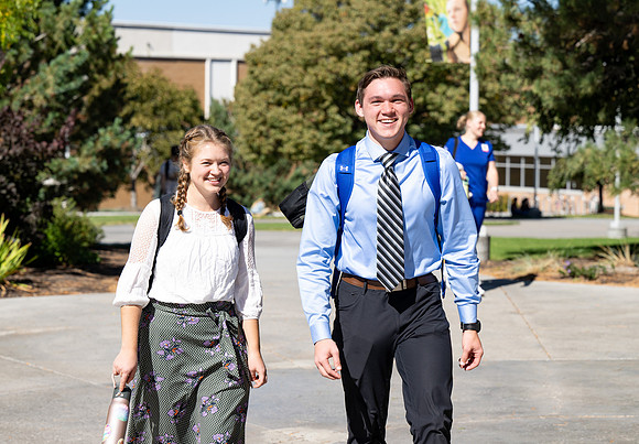Students on Campus, Carson and Danielle