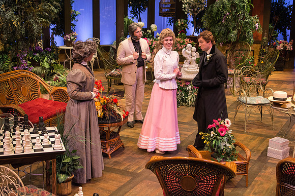 The cast of Brigham Young University-Idaho's production of "The Importance of Being Earnest" pose scenes and moments from the performance.