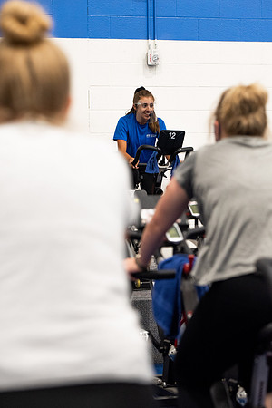 BYUI students participate in on campus fitness classes in the evening.