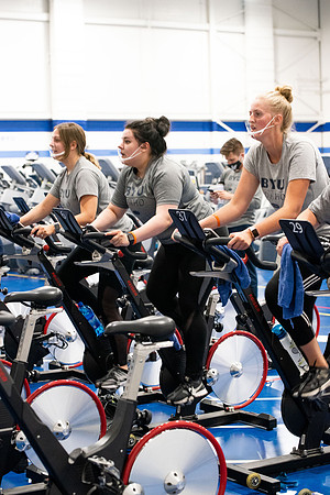 BYUI students participate in on campus fitness classes in the evening.