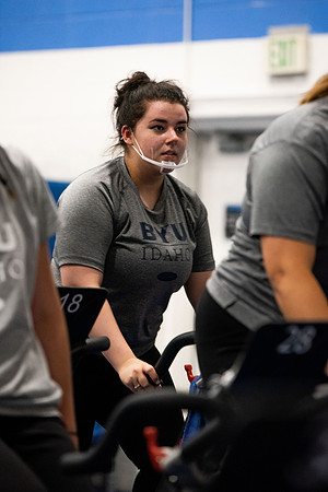 BYUI students participate in on campus fitness classes in the evening.