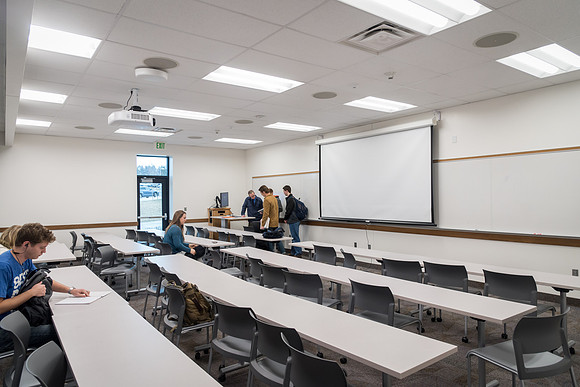 Smith 250, a new classroom, sits where there was once a classroom.