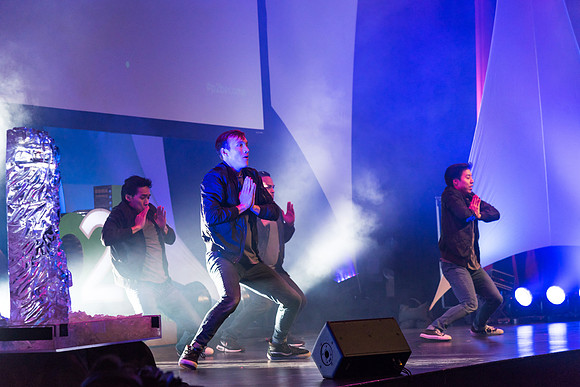 Conspiracy Theory, a dance crew, performs for Power to Become.