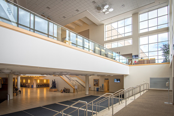 A view of the South entry of the I-Center.