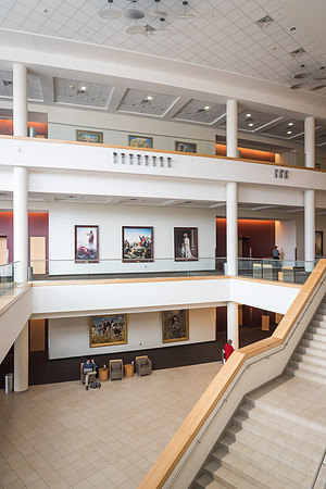 A view of three of the floors in the I-Center.