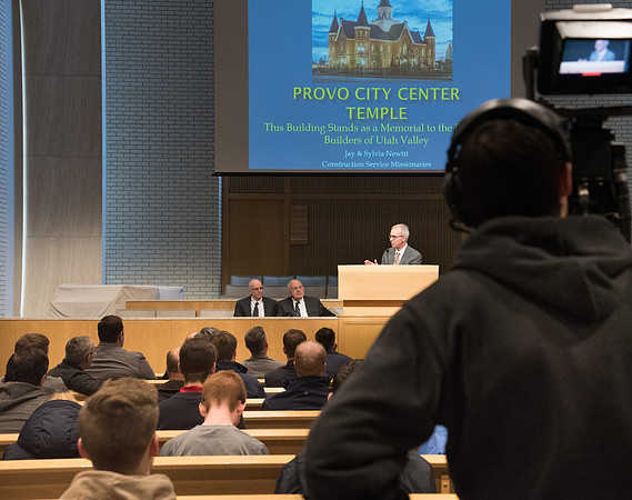BYU-Idaho University Forum "From Tabernacle to Temple" guest speaker former BYU Professor of Construction Management, Jay Newitt. Feb 2018