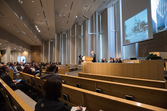 BYU-Idaho University Forum "From Tabernacle to Temple" guest speaker former BYU Professor of Construction Management, Jay Newitt. Feb 2018