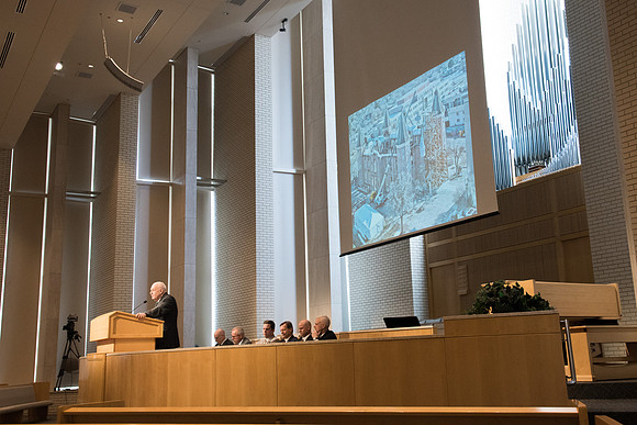 BYU-Idaho University Forum "From Tabernacle to Temple" guest speaker former BYU Professor of Construction Management, Jay Newitt. Feb 2018