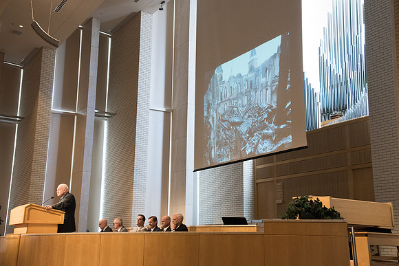 BYU-Idaho University Forum "From Tabernacle to Temple" guest speaker former BYU Professor of Construction Management, Jay Newitt. Feb 2018