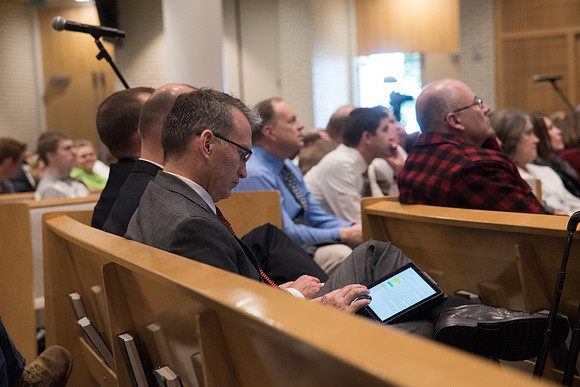 BYU-Idaho University Forum "From Tabernacle to Temple" guest speaker former BYU Professor of Construction Management, Jay Newitt. Feb 2018