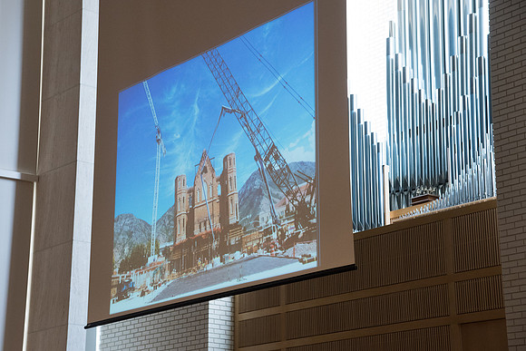 BYU-Idaho University Forum "From Tabernacle to Temple" guest speaker former BYU Professor of Construction Management, Jay Newitt. Feb 2018