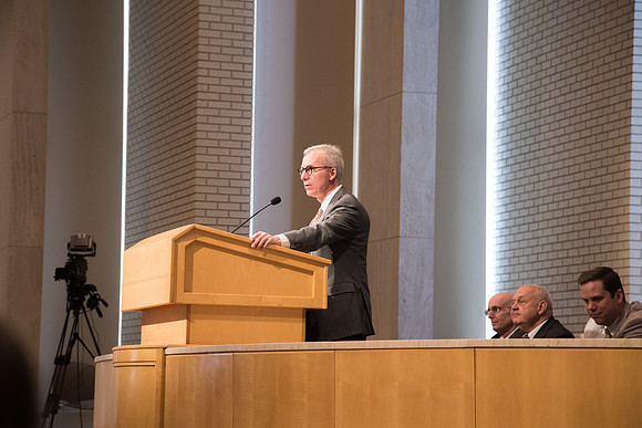 BYU-Idaho University Forum "From Tabernacle to Temple" guest speaker former BYU Professor of Construction Management, Jay Newitt. Feb 2018