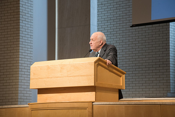 BYU-Idaho University Forum "From Tabernacle to Temple" guest speaker former BYU Professor of Construction Management, Jay Newitt. Feb 2018