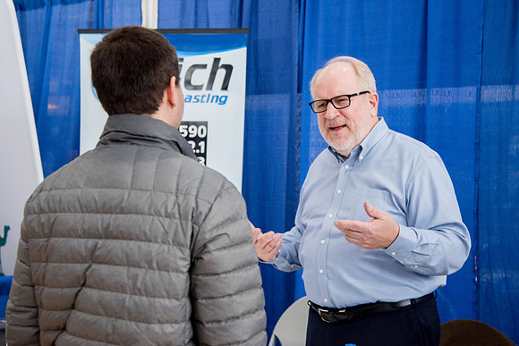 BYU-Idaho students attend the career fair. Students can find potential jobs and internships for their prospective majors at the fair.