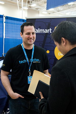 BYU-Idaho students attend the career fair. Students can find potential jobs and internships for their prospective majors at the fair.