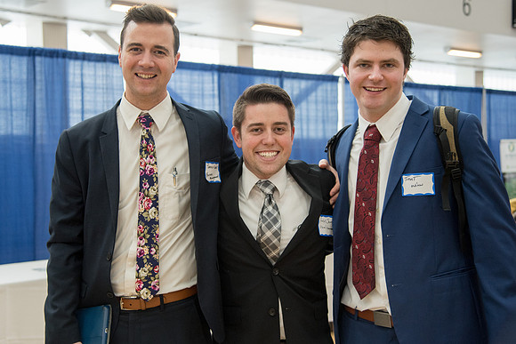 BYU-Idaho students attend the career fair. Students can find potential jobs and internships for their prospective majors at the fair.