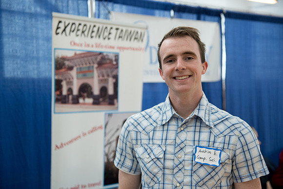 BYU-Idaho students attend the career fair. Students can find potential jobs and internships for their prospective majors at the fair.