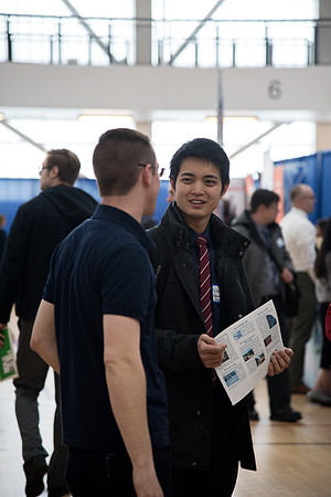 BYU-Idaho students attend the career fair. Students can find potential jobs and internships for their prospective majors at the fair.