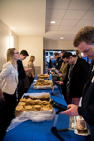 BYU-Idaho students attend the career fair. Students can find potential jobs and internships for their prospective majors at the fair.
