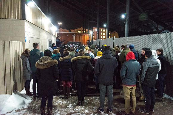 Student end their Sabbath day by singing the hymns together either in Spanish or in English under the Stadium.