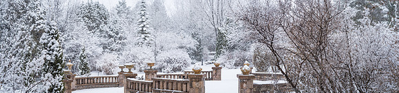 Campus is covered in a blanket of snow. 2018