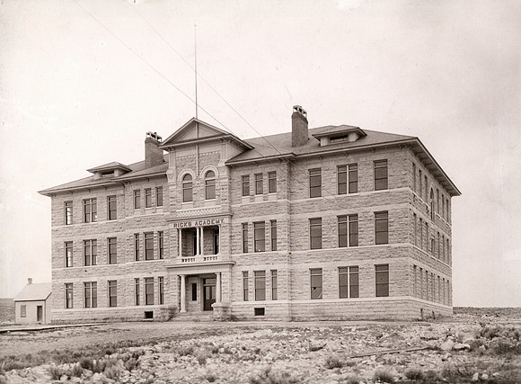 Ricks Academy Building shown in 1910