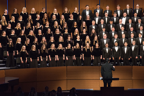 The Choir performs at Devotional.