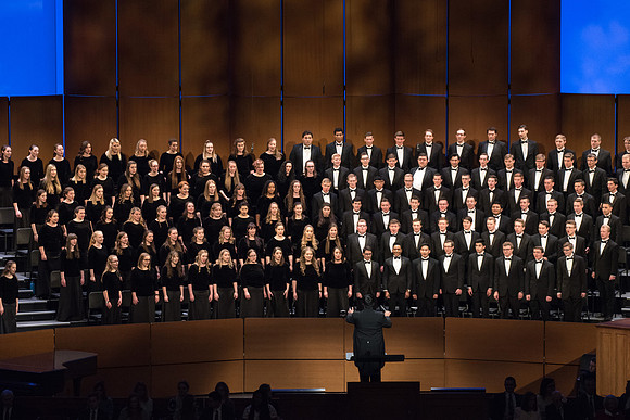 The Choir performs at Devotional.