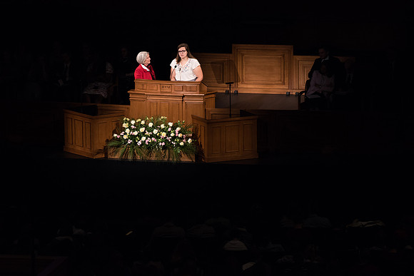 Sister Neill F. Marriott, Second Counselor in the Young Women General Presidency, invites a student to share their personal experience about having a change of heart.