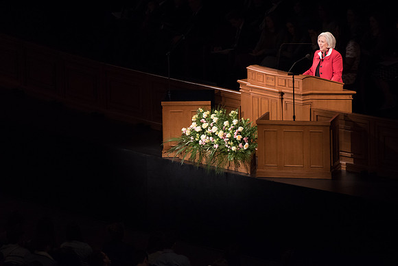 Sister Neill F. Marriott, Second Counselor in the Young Women General Presidency, speaks at BYU-Idaho.