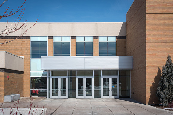 An outside view of one of the Entrance that leads to Legacy Hall. 2018