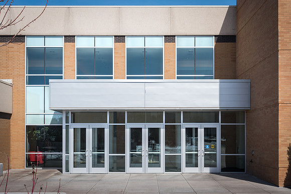 An outside view of one of the Entrance that leads to Legacy Hall. 2018
